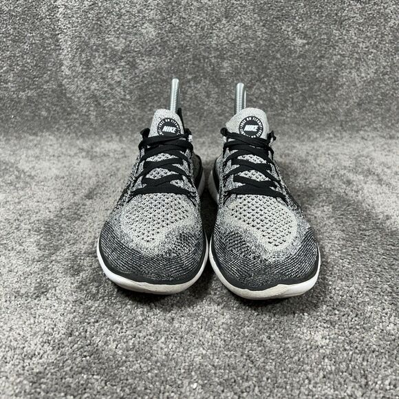 Nike Free Run Flyknit 2018 942839-101 Women’s Size 6.5 Black Running Shoes Used - Picture 3 of 13